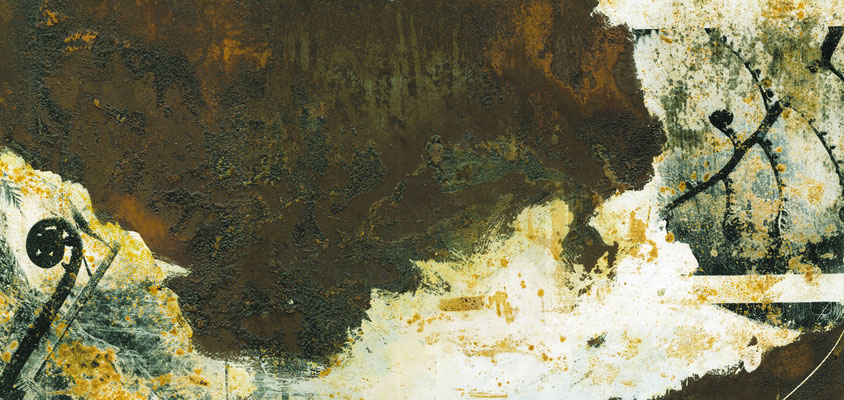 Jeder Ort hat sein Geheimnis , 29x60 cm, Fotografie auf Stahl, 2002
