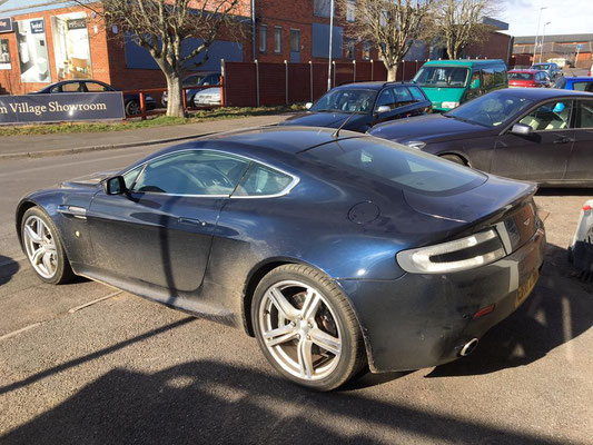 Aston Martin V8 Vantage Before Body Work Carried out by Precision Paint Wellington