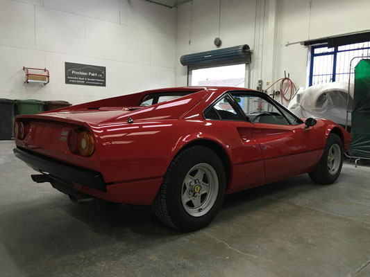 Red Ferrari Full Body respray | Precision paint Wellington