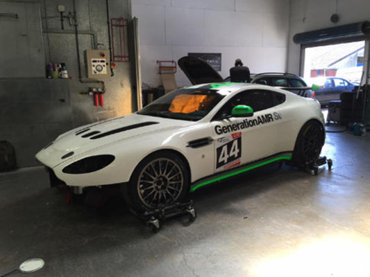 Aston Martin GT3 car has been in for a few body repairs | Precision Paint | Wellington | Somerset