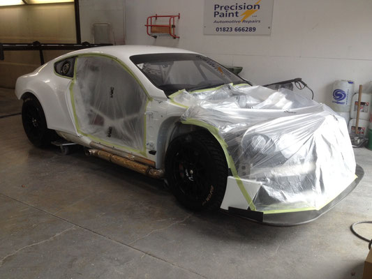 Bentley Body Paint Rework Before Racing Season Work In Progress | Precision Paint Wellington