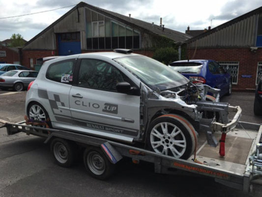 Renault Clio Cup Race Car Before Repairs | Precision Paint | Wellington | Somerset