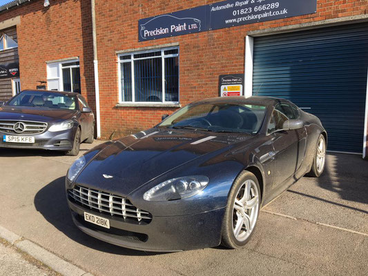 Aston Martin V8 Vantage Before Body Work Carried out by Precision Paint Wellington