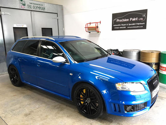 Front Side | Audi RS4 Customisation and Light Damage Body Repairs | Precision Paint | Wellington | Somerset