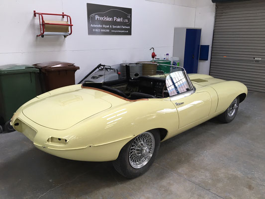 Jaguar E-Type Strip Down and Exterior Respray | Precision Paint Wellington