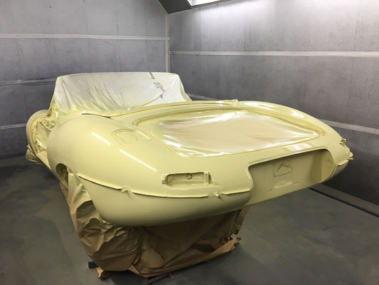 Jaguar E-Type Full Body Respray | Work In Progress | precision Paint Wellington
