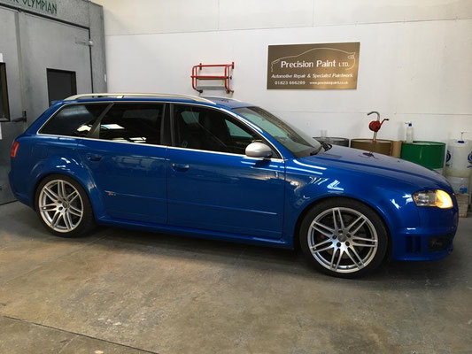 Audi RS4 Side View Before Light Damage Repair and Customisation | Precision Paint | Wellington Somerset