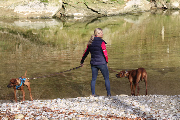 Nicole mit Jara und Chinua