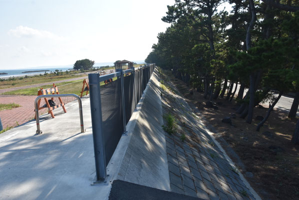 5698 吉田町の西側海岸(2)7.5m工事中