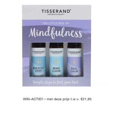 Tisserand The little box of mindfulness: binnenkort te koop in de Webshop HSP Essentials 