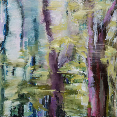 Ölstudie für Zauberbaum, 2024   Öl auf Leinwand    30 x 30 cm