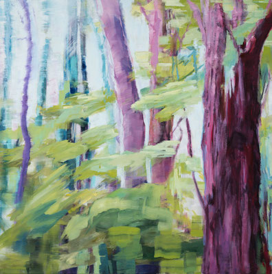 Zauberbaum, 2024   Öl auf Leinwand    120 x 120 cm
