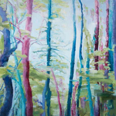 Lichtgestalten, 2024   Öl auf Leinwand    120 x 120 cm