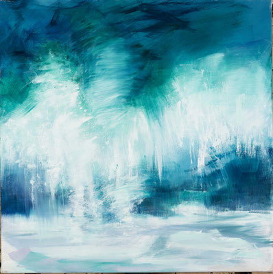 Gischt, 2022  Öl auf Leinwand    74 x 74 cm