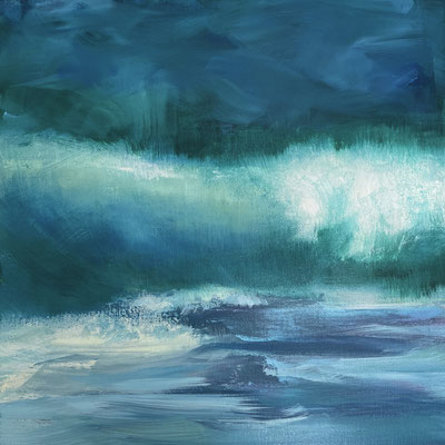 Alice Haring, Oxygen 01, 2021, Öl auf Leinwand, 46x46cm