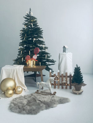Studio 2 Weihnachtssetting zur Session 