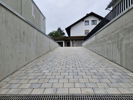 Hofbefestigung, Pflasterarbeiten, Asphaltvorbereitung, Galabau Sigel