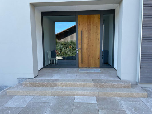 Terrassenbau, Wohlfühloase, Pflasterarbeiten, Rollrasen, Galabau Sigel