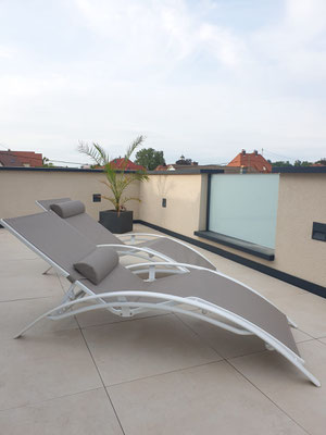 Terrassenbau, Wohlfühloase, Pflasterarbeiten, Rollrasen, Galabau Sigel