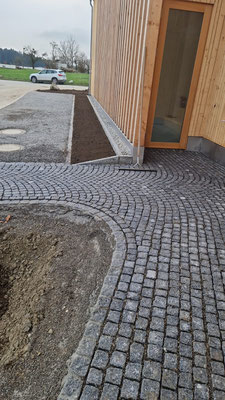 Hofbefestigung, Pflasterarbeiten, Asphaltvorbereitung, Galabau Sigel