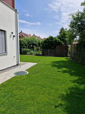 Terrassenbau, Wohlfühloase, Pflasterarbeiten, Rollrasen, Galabau Sigel
