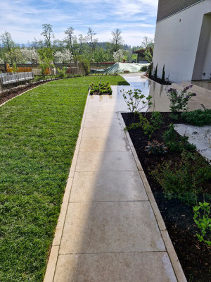 Terrassenbau, Wohlfühloase, Pflasterarbeiten, Rollrasen, Galabau Sigel