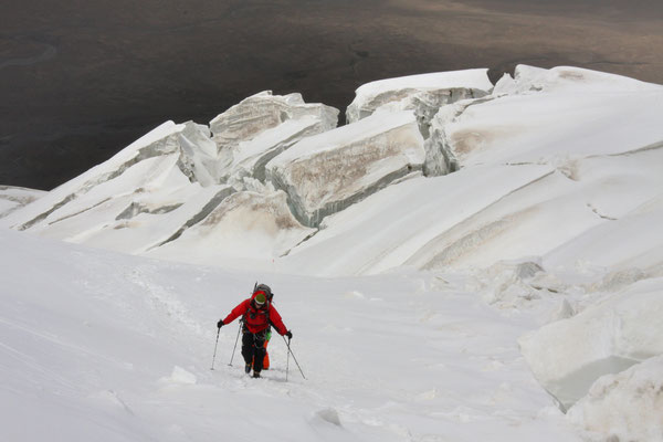 Muztagh Ata, Aufstieg zum Camp 2, ca. 6000m