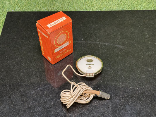 Mikrofon Philips EL 3750/10 Vintage Mikrofon mit Originalverpackung Frontansicht