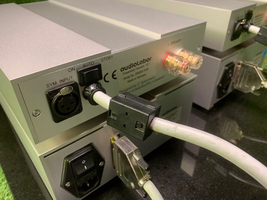 Endstufe Audiolabor Diamant 500 Rückseite Anschlüsse