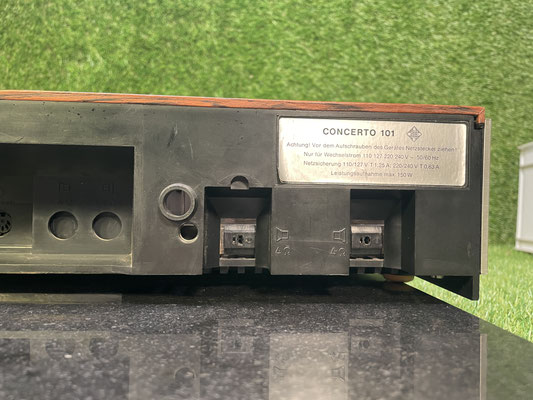 Receiver Telefunken Concerto 101 Rückseite Anschlüsse