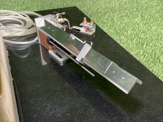 Tonarm Trans-Fi Linear Tracking luftgelagert Detail Führungsschlitten