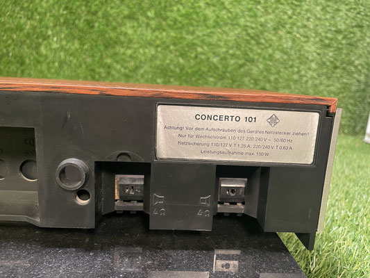 Receiver Telefunken Concerto 101 Rückseite Anschlüsse