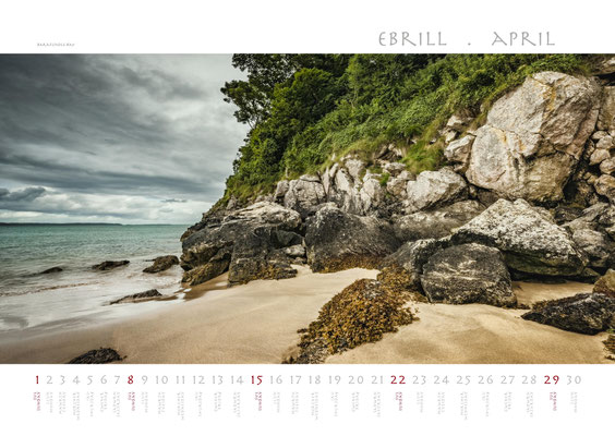 Calendar Wales 2018, Barafundle Bay