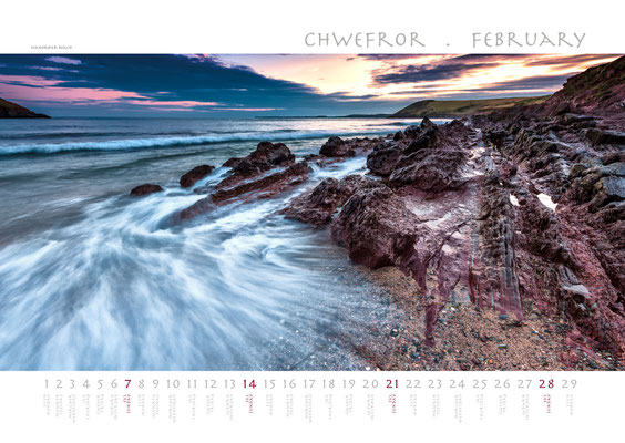 Calendar Wales 2018, Manorbier Beach