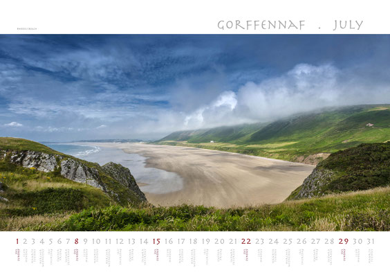 Calendar Wales 2018, Rhossili Bay