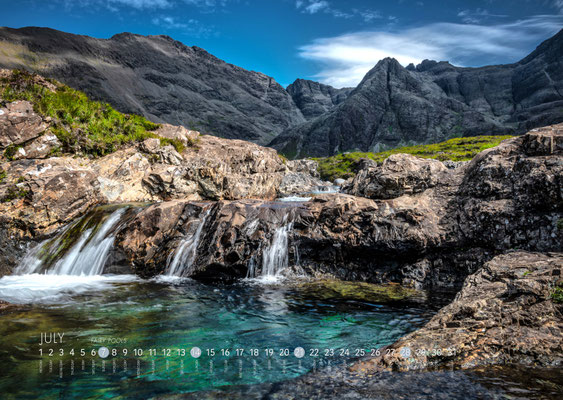 Kalender Isle of Skye 2019, Fairy Pools