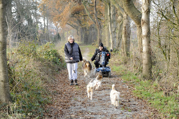 Aidan mit seiner Familie und seinem Rudel