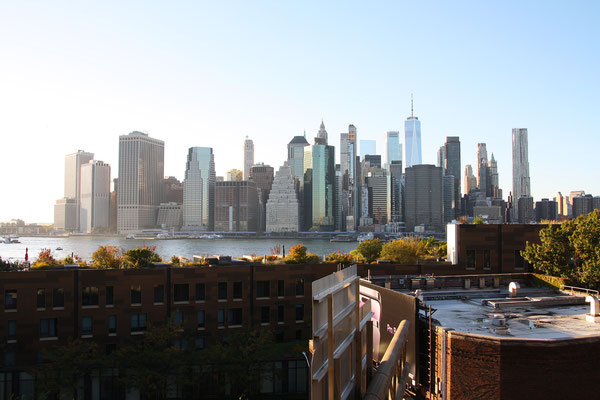 Blick von New York-Brooklyn aus auf die Skyline von Manhattan, Foto Helge Stroemer