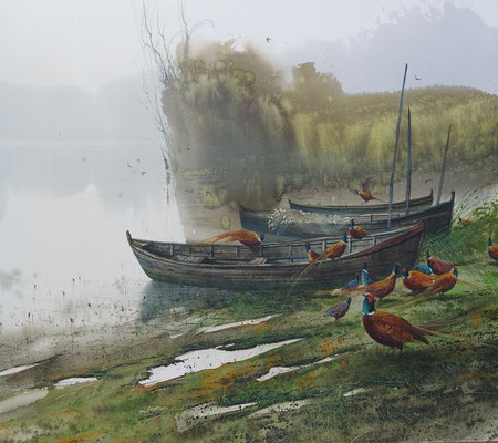 Danube Delta, watercolour, 54x61cm