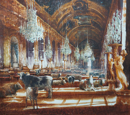 Versailles, watercolour, 100x90cm