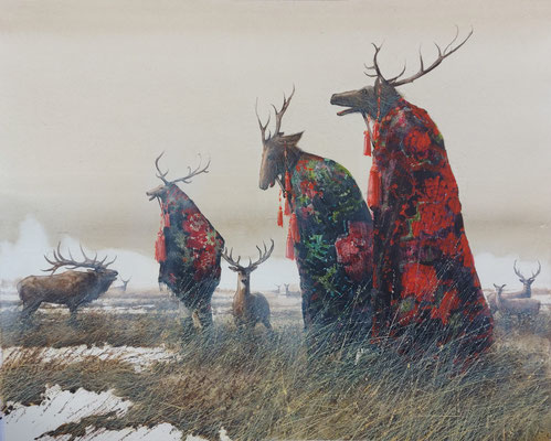 Fake news, watercolor, 40x60cm