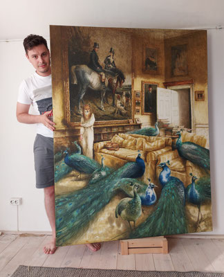 Nothing is perfect, sighed the fox, watercolour, 180x120cm
