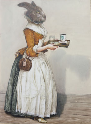 The Chocolate Girl, watercolour, 53x73cm