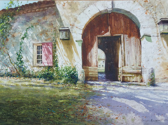 Three gates, watercolor, 30x40cm