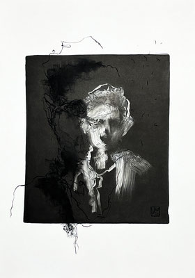 In Memoriam - Der Schatten eines Selbst, 59,4 x 42 cm, Mischtechnik