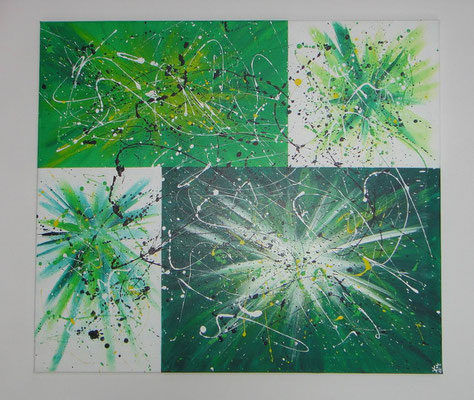 Grüne Explosion 80x70