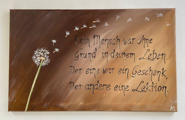 braune Pusteblume 70x40
