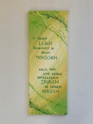 Spuren in grün 30x80