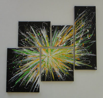 Expression grün-orange-gelb 80x80