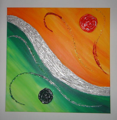 Unterbrochene Stille 70x70